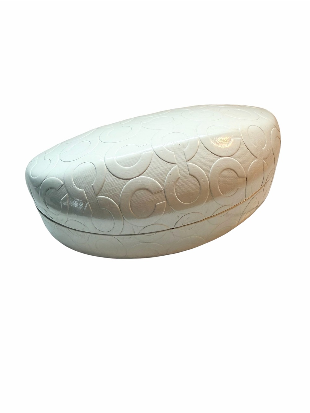 Coach Ivory Signature Hard Shell Sunglasses Case | Eyeglass Case